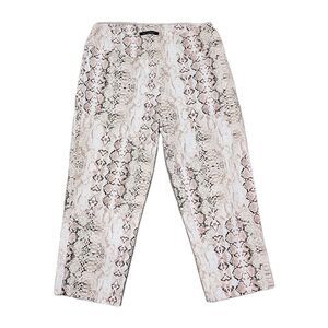 Zac & Rachel Multi-color Snake Print Yoga Capri Pant Size 8
